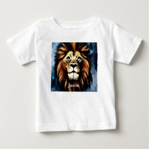 Artsy Wild African Lion Baby T-Shirt