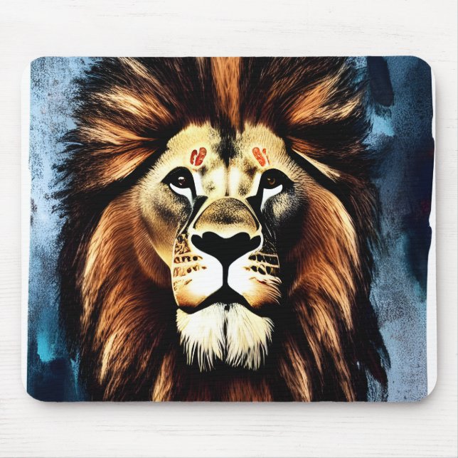 Artsy Wild African Lion Mouse Pad (Front)