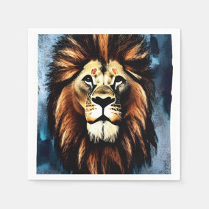 Artsy Wild African Lion Napkin