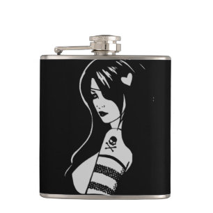 Artsy Woman Hip Flask