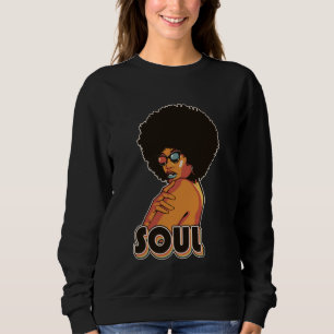 Artsy Womens Funk Vintage 70s Costume Afro Soul Mu Sweatshirt