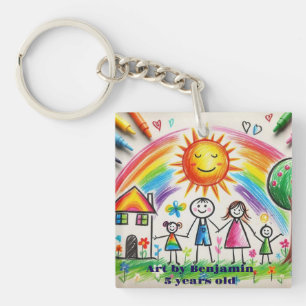 Artwork child proud Drawing kids Key Ring
