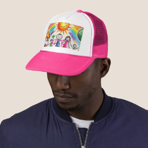 Artwork child proud Drawing kids Trucker Hat