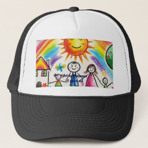 Artwork child proud Drawing kids Trucker Hat