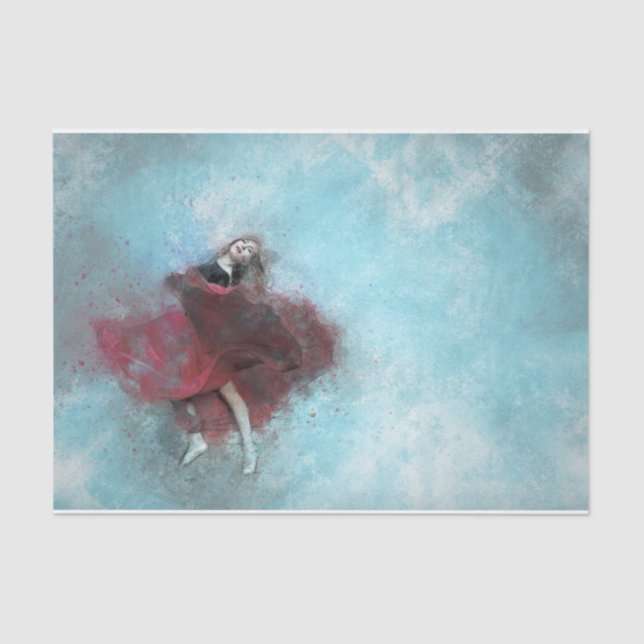 Artwork Dance Woman Decoupage Tissue Paper (Front)
