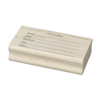 Artwork Display Label Template Rubber Stamp