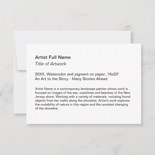 Artwork Exhibition Art Show Placards Thank You Card (Front)