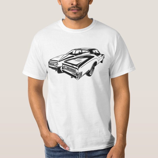 Artwork Illustration Buick Riviera GS 1971 rear T-Shirt (Front)