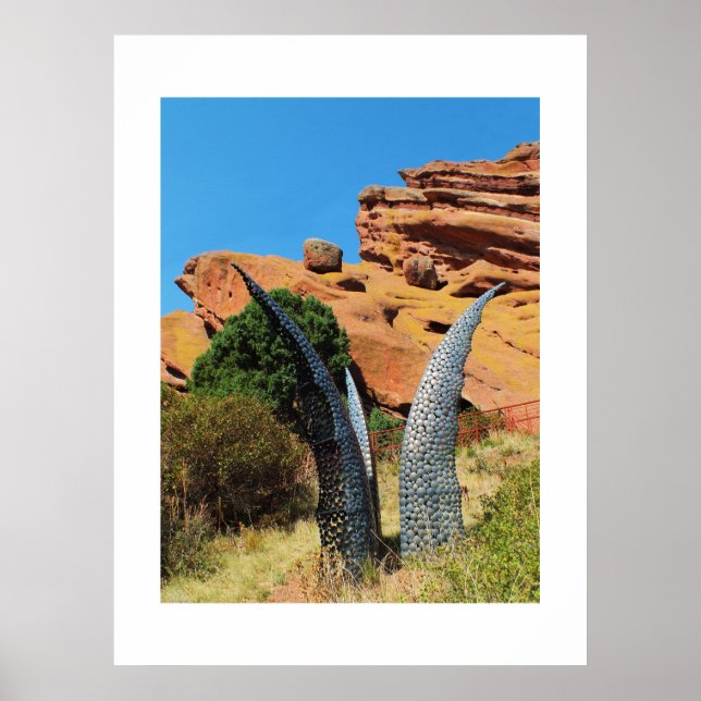 Artwork in Red Rocks park Poster (Front)