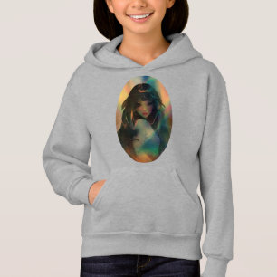 Artwork of Anime Girl Surrounded by Rainbow Light