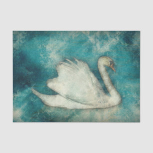 Artwork Swan Decoupage Tissue Paper