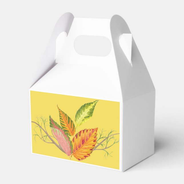 Arty Autumn on a Favour Box (Front Side)