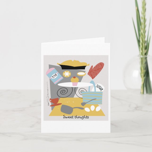 Arty cook/baker note Card (Front)
