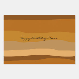 Arty Modern Earth Tone Desert Wrapping Paper Sheet