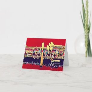 Arty Oboe Blank Card
