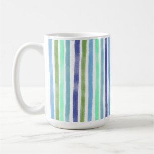 Arty Paint Wavy Lines Original Colourful Pattern Coffee Mug