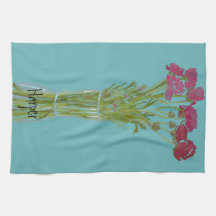 Arty Ranunculus Colourful Flower  +Custom Name