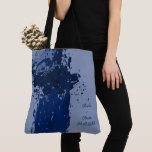 Arty Royal Blue Splatter Party Gift Tote Bag<br><div class="desc">An arty royal blue splatter party gift tote bag complements the paint splatter wedding suit in blue, Personalise the text to make it work for your event. Following the link - Edit using Design Tool - to customise the fill colour. For assistance or to discuss a custom design contact https://t.me/KBMD3signs_chat....</div>