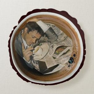 Arty Valentine Gift Collection- Decadent Noir Round Cushion