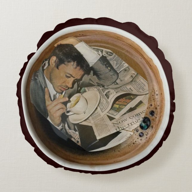 Arty Valentine Gift Collection- Decadent Noir  Round Cushion (Front)