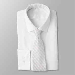 Arty White Mushroom Ivory Abstract Chevron Tie