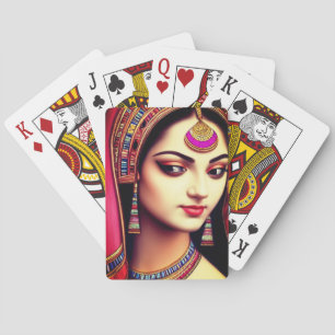 Arty Woman Playing Cards