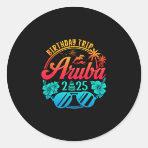 Aru Birthday Trip 2025 Cruise Vacation Birthday Pa Classic Round Sticker