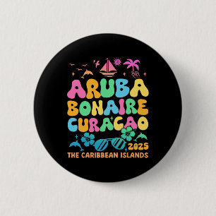 Aru Bonaire Curacao 2025 Island Carribbean Traveli 6 Cm Round Badge