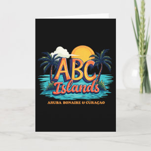 Aru Bonaire Curacao Cruise Vacation Caribbean Abc  Card