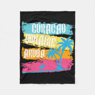 Aru Bonaire Curacao Vacation Caribbean Islands Sou Fleece Blanket