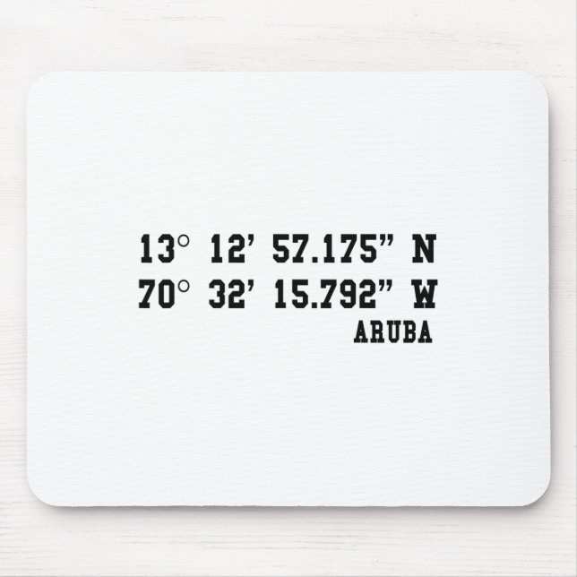 Aru Coordinates Design Summer Vacation Caribbean I Mouse Pad (Front)