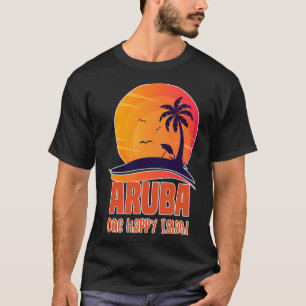 Aru One Happy Island Beautiful Sunset Beach T-Shirt