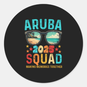 Aru Squad 2025 Vacation Friend Family Matching Gro Classic Round Sticker