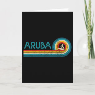Aru Surf Vintage Beach Surfer Surfing Gift  Card