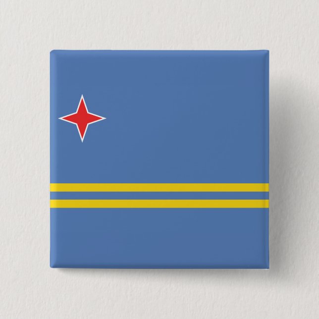 aruba 15 cm square badge (Front)