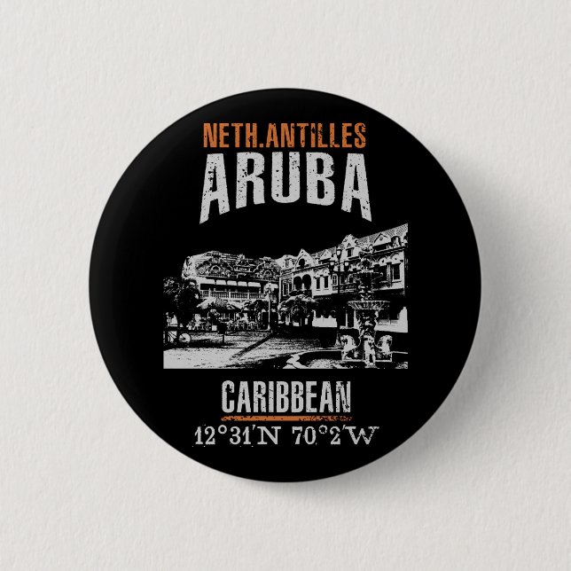 Aruba 6 Cm Round Badge (Front)