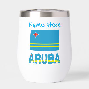 Aruba and Aruban Flag Blue Personalisation 
