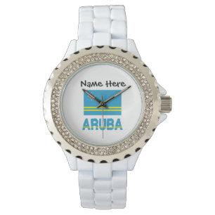 Aruba and Aruban Flag Personalised Watch