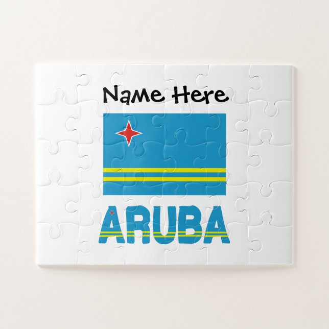 Aruba Aruban Flag Personalized  Jigsaw Puzzle (Horizontal)