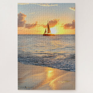 Aruba Beach Club Sunset Jigsaw Puzzle