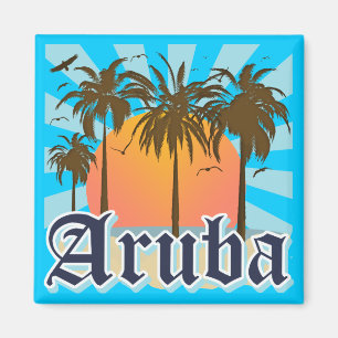Aruba Beaches Sunset Magnet