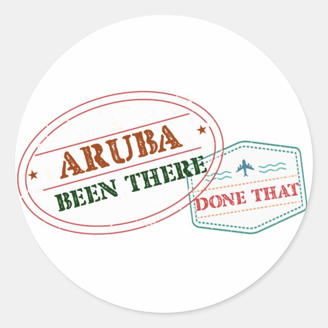 Aruba Been There Done That Classic Round Sticker (Front)