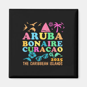 Aruba Bonaire Curacao 2025 Island Carribbean Trave Magnet
