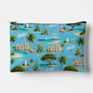 Aruba Caribbean Island lighthouse travel souvenir Accessory Pouch