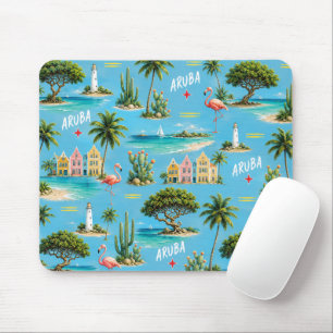 Aruba Caribbean Island lighthouse travel souvenir Mouse Pad