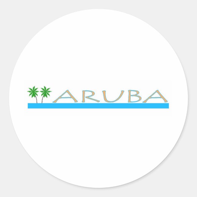 Aruba Classic Round Sticker (Front)