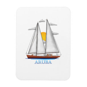 Aruba Coastal Nautical Sailing Sailor Magnet