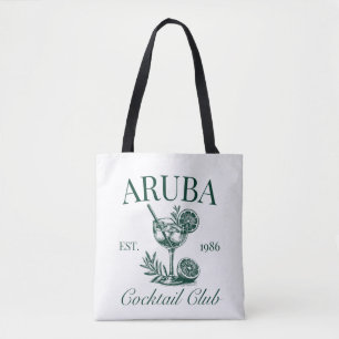 Aruba cocktail club tote bag