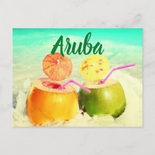 Aruba coconuts postcard