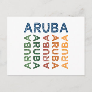 Aruba Cute Colourful Postcard